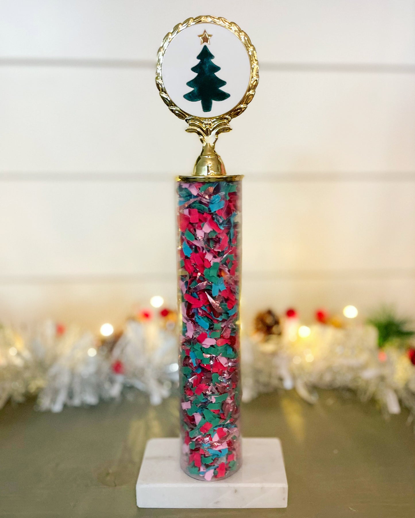 8 inch single column customizable trophy