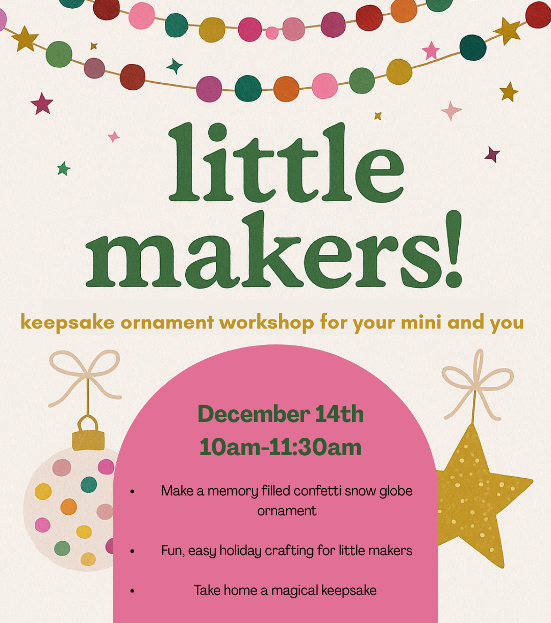 Mini + Me Ornament Making