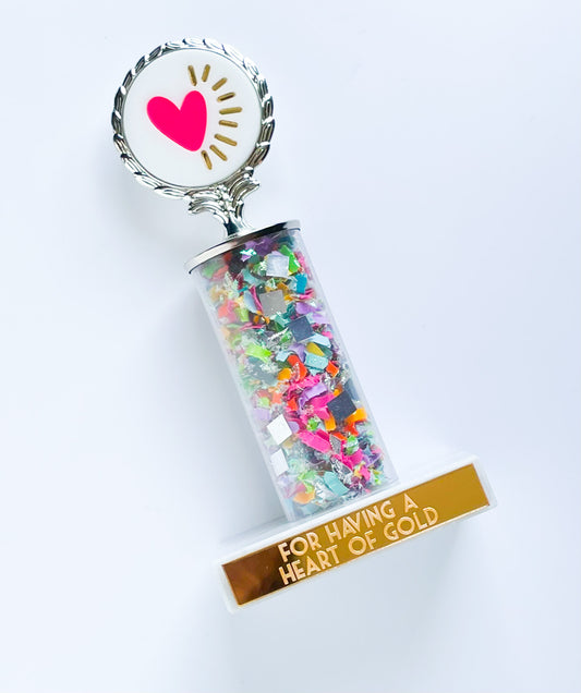 4 inch single column customizable trophy