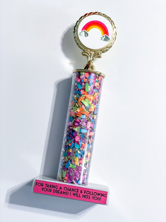 6 inch single column customizable trophy